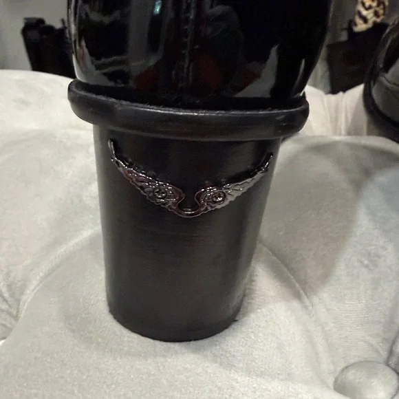 Zadig & Voltaire Black Patent Leather Ankle Boots - Picture 4 of 8